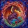 Fantasy Art Lovers' Tiffany Stained Glass Winged Dragon, Jewel Tone Purple Orange Blue Crystal Mosaic Stained Glass Suncatcher - 6