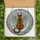 Cat Lovers' Intricate Stained Glass Tabby Cat Winged Crescent Moon Glowing Orange Black Mosaic Stained Glass Suncatcher - 5