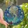 Fantasy Art Lovers' Tiffany Style Bioluminescent Jellyfish Deep Sea Cityscape Art Stained Glass Suncatcher - W74ban2wUU