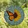 Nature Lovers' Tiffany Stained Glass Monarch Sunflower Wing Orange Gold Blue Green Mosaic Stained Glass Suncatcher - 4