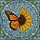 Nature Lovers' Tiffany Stained Glass Monarch Sunflower Wing Orange Gold Blue Green Mosaic Stained Glass Suncatcher - 6