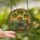 Botanical Art Enthusiasts' Tiffany Stained Glass Potted Plants & Trailing Vines Luminous Amber Jewel Tones Intricate Floral Border Stained Glass Suncatcher - 2