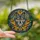 Nature Lovers' Majestic Stained Glass Wolf Head Maple Leaf Mosaic Forest Art Blue Amber Jewel Tones Stained Glass Suncatcher - 2