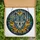 Nature Lovers' Majestic Stained Glass Wolf Head Maple Leaf Mosaic Forest Art Blue Amber Jewel Tones Stained Glass Suncatcher - 5