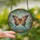 Nature Lovers' Intricate Stained Glass Butterfly Floral Mosaic Violet Yellow Orange Blue Green Stained Glass Suncatcher - 2