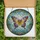 Nature Lovers' Intricate Stained Glass Butterfly Floral Mosaic Violet Yellow Orange Blue Green Stained Glass Suncatcher - 5