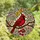 Nature Lovers' Vibrant Tiffany Stained Glass Ruby Red Cardinal Springtime Bloom Mosaic Stained Glass Suncatcher - 4