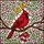Nature Lovers' Vibrant Tiffany Stained Glass Ruby Red Cardinal Springtime Bloom Mosaic Stained Glass Suncatcher - 6