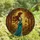 Art Lovers' Tiffany Style Stained Glass Forest Woman, Teal Gown & Ruby Berries, Golden Lantern Glow, Emerald Foliage Stained Glass Suncatcher - 0cjL-RxHyy