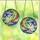 Whimsical Art Enthusiasts' Cheerful Stained Glass Ghost Flying Broom, Glowing Moon, Purple & Orange Stained Glass Suncatcher - 3
