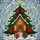 Christmas Lovers' Intricate Tiffany Glass Deep Green Red Christmas Tree House Festive Winter Mosaic Pattern Stained Glass Suncatcher - 6