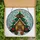 Christmas Lovers' Intricate Tiffany Glass Deep Green Red Christmas Tree House Festive Winter Mosaic Pattern Stained Glass Suncatcher - 5