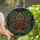 Holiday Enthusiasts' Ornate Tiffany Style Stained Glass Bells Emerald Ruby Gold Mosaic Pattern Stained Glass Suncatcher - 1