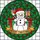 Holiday Enthusiasts' Glowing Stained Glass Snowman Merry Christmas Holly Candy Cane Design Stained Glass Suncatcher - 6