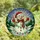 Christmas Enthusiasts' Intricate Stained Glass Snowman Winter Forest Mosaic with Holly, Lights, and Jewel Tones Stained Glass Suncatcher - _mc_xny1zr