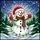 Christmas Enthusiasts' Intricate Stained Glass Snowman Winter Forest Mosaic with Holly, Lights, and Jewel Tones Stained Glass Suncatcher - 6