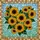 Nature Lovers' Intricate Tiffany Style Stained Glass Sunflower Heart Jewel Tone Floral Mosaic Stained Glass Suncatcher - 6