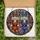 Holiday Enthusiasts' Intricate Stained Glass Nutcracker Soldiers Ruby Blue Gold Purple Mosaic Pattern Stained Glass Suncatcher - 5