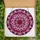 Art Lovers' Intricate Stained Glass Floral Mandala Ruby Pink Starburst Stained Glass Suncatcher - 5