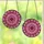 Art Lovers' Intricate Stained Glass Floral Mandala Ruby Pink Starburst Stained Glass Suncatcher - 3