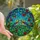Nature Lovers' Intricate Tiffany Stained Glass Songbirds Intertwined Branches Red Berries Vibrant Blue Green Mosaic Pattern Stained Glass Suncatcher - 1
