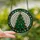 Christmas Celebration Fans' Edge-to-Edge Stained Glass Christmas Tree Design, Jewel-Toned Ornaments, Intricate Mosaic Grid Stained Glass Suncatcher - 2