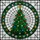 Christmas Celebration Fans' Edge-to-Edge Stained Glass Christmas Tree Design, Jewel-Toned Ornaments, Intricate Mosaic Grid Stained Glass Suncatcher - 6