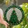 Christmas Celebration Fans' Edge-to-Edge Stained Glass Christmas Tree Design, Jewel-Toned Ornaments, Intricate Mosaic Grid Stained Glass Suncatcher - 1