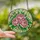 Women's Elegant Tiffany Stained Glass Pink Peony Emerald Green White Botanical Mosaic Art Stained Glass Suncatcher - 2