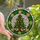 Holiday Art Lovers' Tiffany Style Stained Glass Christmas Tree with Gold Medallions & Frosted Mosaic Stained Glass Suncatcher - cCsBO8cfGC