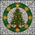Holiday Art Lovers' Tiffany Style Stained Glass Christmas Tree with Gold Medallions & Frosted Mosaic Stained Glass Suncatcher - 6
