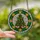 Holiday Art Lovers' Tiffany Style Stained Glass Christmas Tree with Gold Medallions & Frosted Mosaic Stained Glass Suncatcher - pMXNADORTm