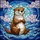 Animal Lovers' Whimsical Otter Stained Glass Art, Jewel Tone Mosaic Water Cloud Patterns Stained Glass Suncatcher - 6
