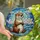 Animal Lovers' Whimsical Otter Stained Glass Art, Jewel Tone Mosaic Water Cloud Patterns Stained Glass Suncatcher - 1