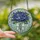 Art Lovers' Tiffany Stained Glass Jewel Tone Floral Bouquet Ethereal Blue Swirl Mosaic Pattern Stained Glass Suncatcher - 2