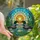 Nature Lovers' Tiffany Stained Glass Loons Marsh Mosaic Radiant Sun Teal Blue Orange Stained Glass Suncatcher - 1