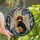Dog Lovers' Glowing Tiffany Stained Glass Tri-Color Beagle Angel Wings Celestial Mosaic Swirls Stained Glass Suncatcher - QA-fNmG_Xi