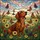 Dachshund Lovers' Vibrant Tiffany Style Stained Glass Amber Lavender Sky Blue Butterfly Wildflower Mosaic Stained Glass Suncatcher - 6