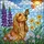 Dog Lovers' Edge-to-Edge Stained Glass Golden Cocker Spaniel Butterfly Floral Mosaic Art Stained Glass Suncatcher - 6