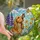 Dog Lovers' Edge-to-Edge Stained Glass Golden Cocker Spaniel Butterfly Floral Mosaic Art Stained Glass Suncatcher - hZGavZtqip