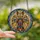 Pet Lovers' Tiffany Style Stained Glass Yorkie Angel with Amber Gold Blue Cloud Star Mosaic Pattern Stained Glass Suncatcher - 2