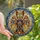 Pet Lovers' Tiffany Style Stained Glass Yorkie Angel with Amber Gold Blue Cloud Star Mosaic Pattern Stained Glass Suncatcher - 1