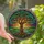 Art & Nature Lovers Vibrant Tiffany Stained Glass Tree of Life Celtic Knot Mosaic Stained Glass Suncatcher - 1