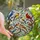 Nature Lovers' Vibrant Tiffany Style Songbirds Stained Glass Mosaic Jewel Tones Blues Oranges Teal Stained Glass Suncatcher - 1