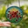 Art & Nature Lovers' Edge-to-Edge Opulent Stained Glass Dahlia Bloom Mosaic Vibrant Jewel Tones Stained Glass Suncatcher - 2