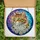 Cat Lovers' Vibrant Tiffany Stained Glass Calico Tabby Cat Emerald Eyes Daisy Wreath Luminous Sky Mosaic Stained Glass Suncatcher - petZYaf4aZ