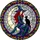 Fantasy Art Lovers' Intricate Stained Glass Witch Moon Black Cat Mosaic Jewel Tone Edge-to-Edge Design Stained Glass Suncatcher - 6