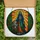 Mystical Aesthetic Lovers' Jewel Tone Stained Glass Skeletal Guardian Sunburst Pattern Stained Glass Suncatcher - 5