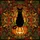 Autumn & Halloween Lovers' Vibrant Edge-to-Edge Stained Glass Black Cat Jack-o'-Lantern Mosaic Stained Glass Suncatcher - 6