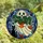 Fantasy Art Lovers' Vibrant Tiffany Style Stained Glass Ghost Monstera Black Cat Fall Foliage Stained Glass Suncatcher - 4